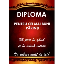 Diploma magnetica A6, Pentru cei mai buni parinti